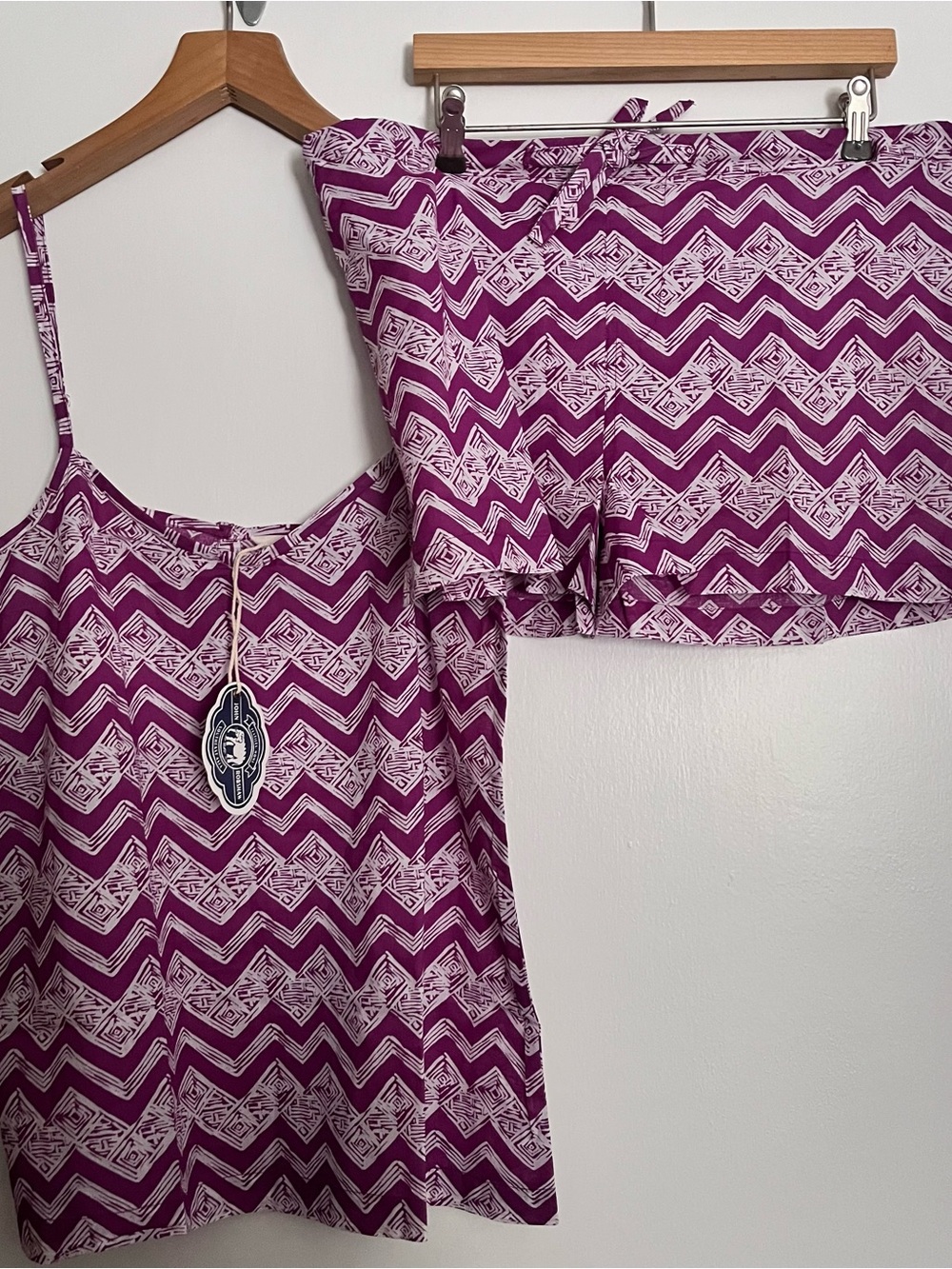 John Robshaw women’s camisole shorts pajama lounge set medium nwt